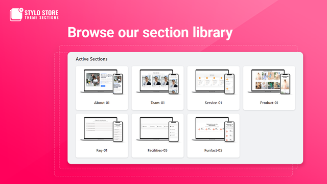 Différents types de section de thème pour votre magasin 