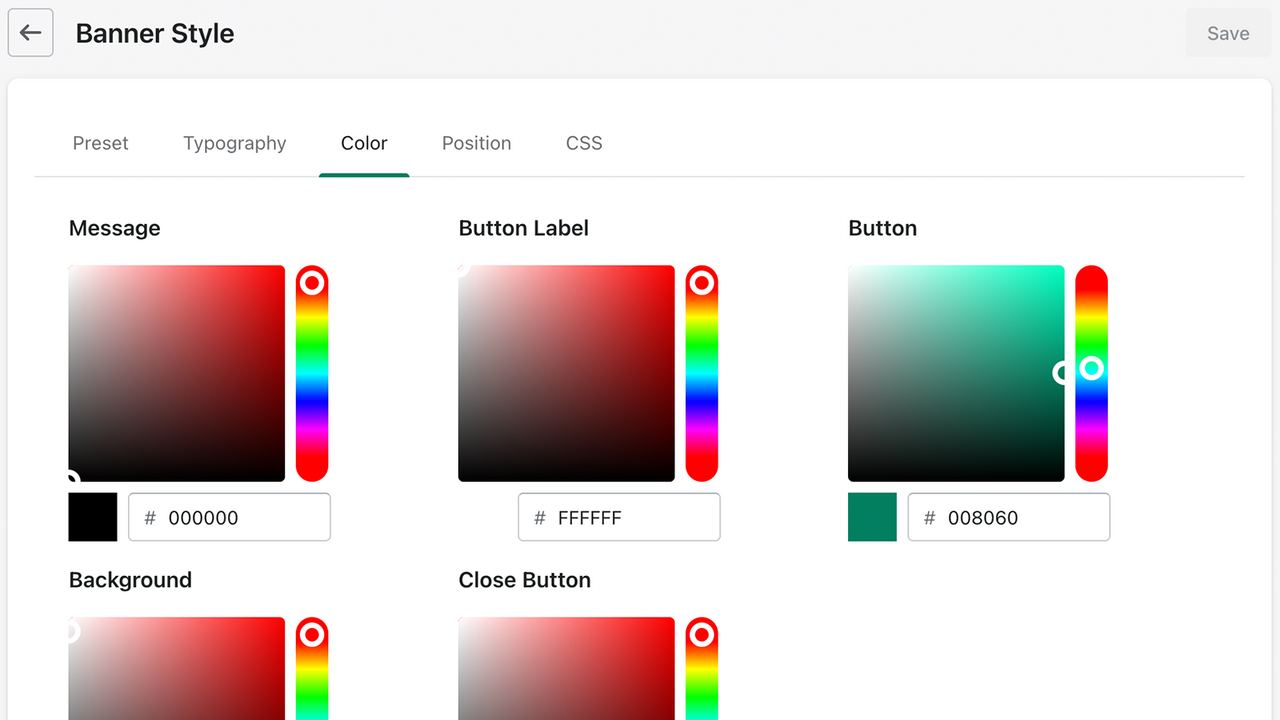 Personalize estilos e CSS para as necessidades de sua marca.