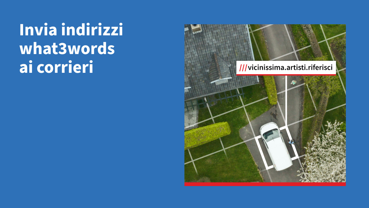 Un furgone arriva all’indirizzo what3words