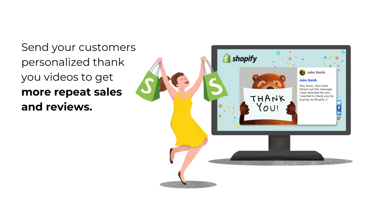 Send personalized thank-you videos to get more repeat sales