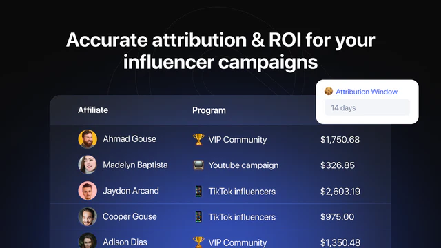 atribuição & ROI para campanhas de influenciadores