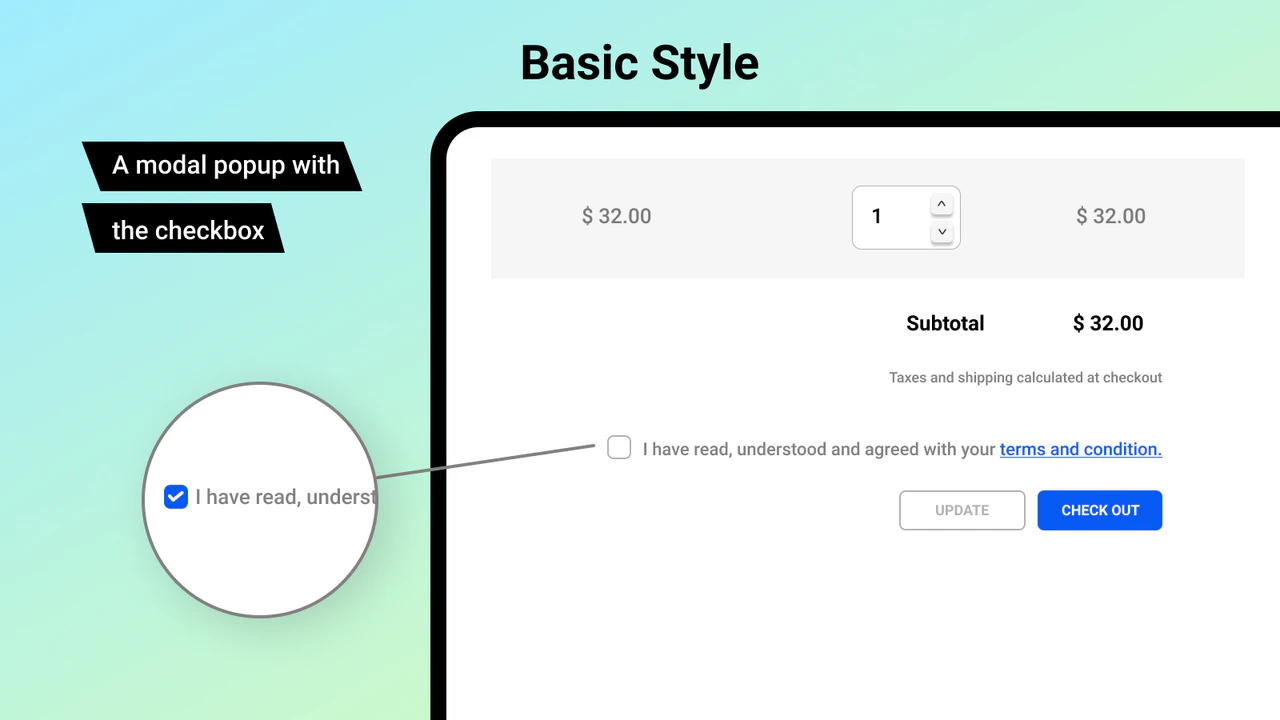 Basic style of I agree to terms checkbox - Tech Dignity