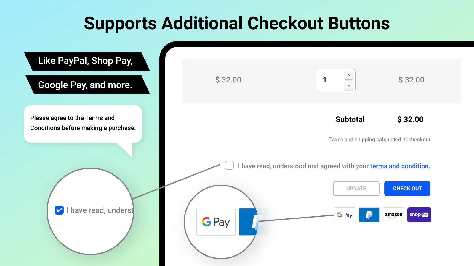 Support des boutons de paiement supplémentaires - Tech Dignity