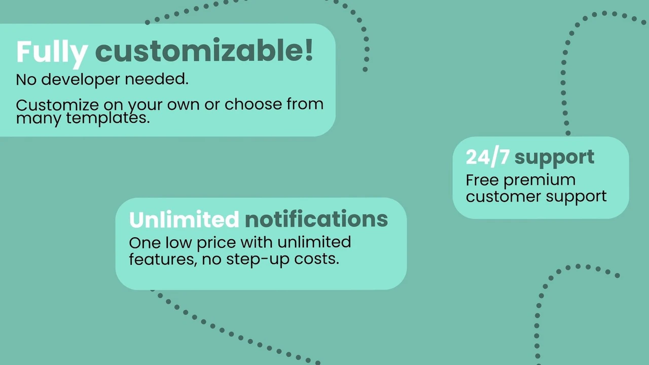 Fully customizable and 24/7 app support