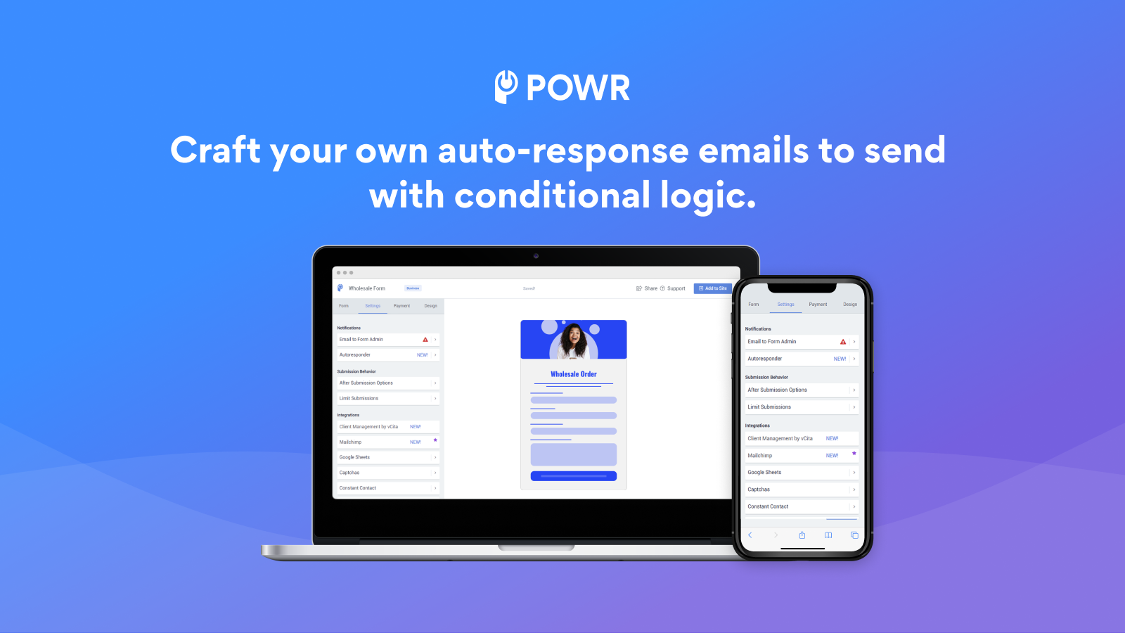 Crie seus próprios e-mails de resposta automática para enviar.