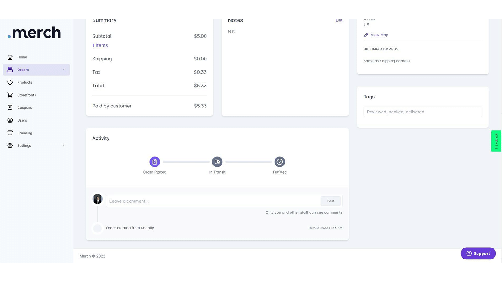 Order Tracking - sends orders to deco and pulls tracking info