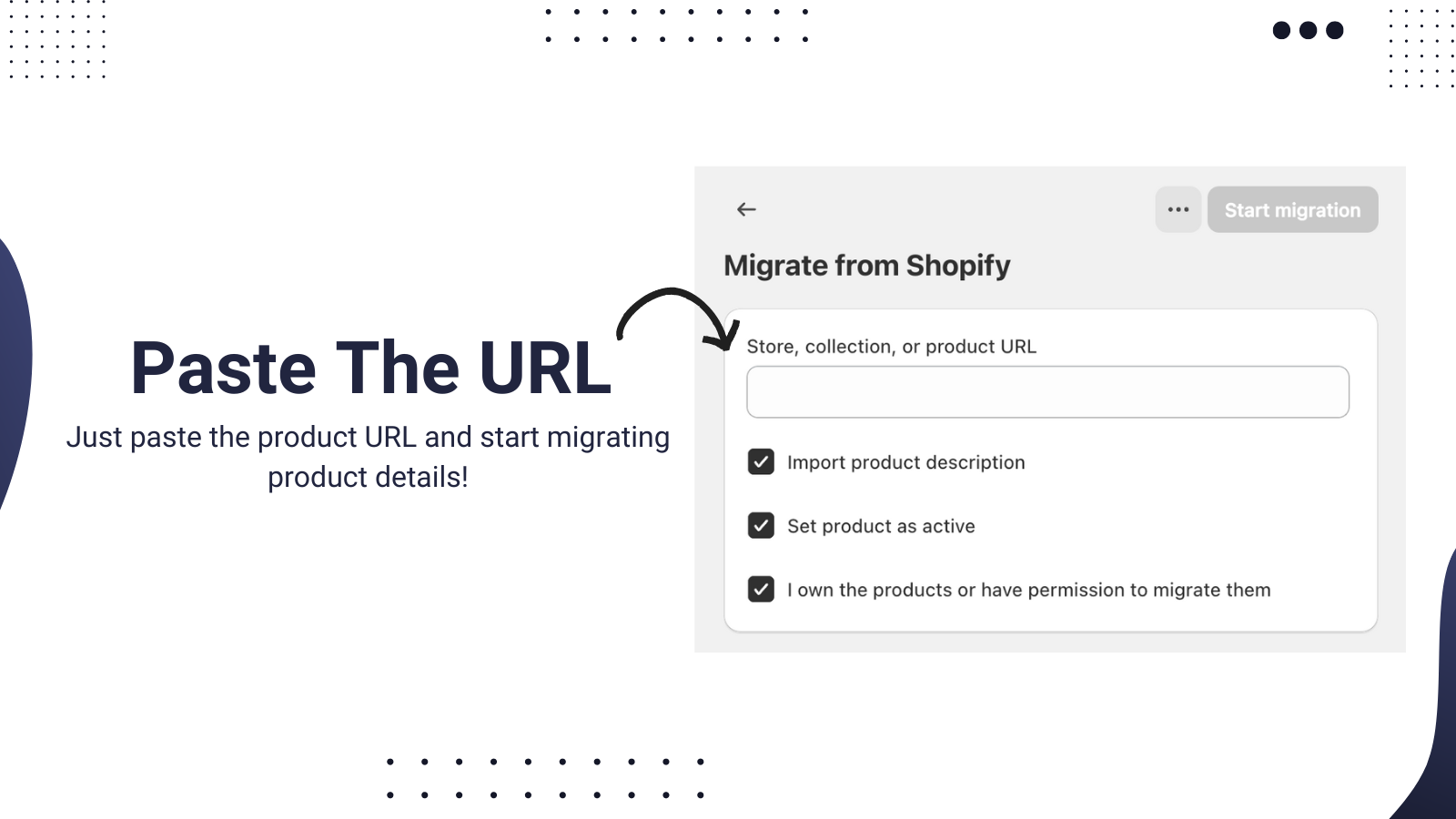 Migratify ‑ Product Migration Screenshot