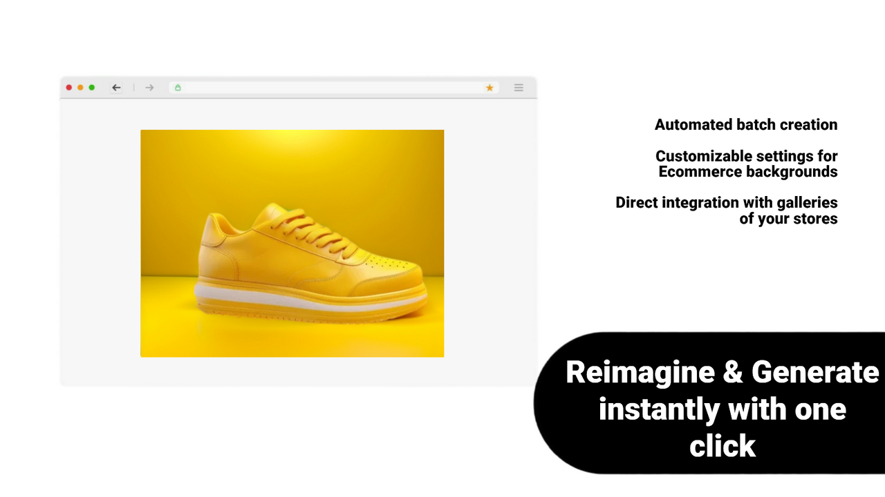 Reimagine & Gere Imagens de Fundo de produtos de Ecommerce.