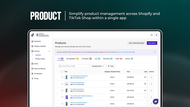 CedCommerce TikTok Shop Screenshot