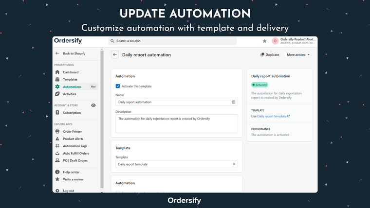 Ordersify: Order Exporter Screenshot