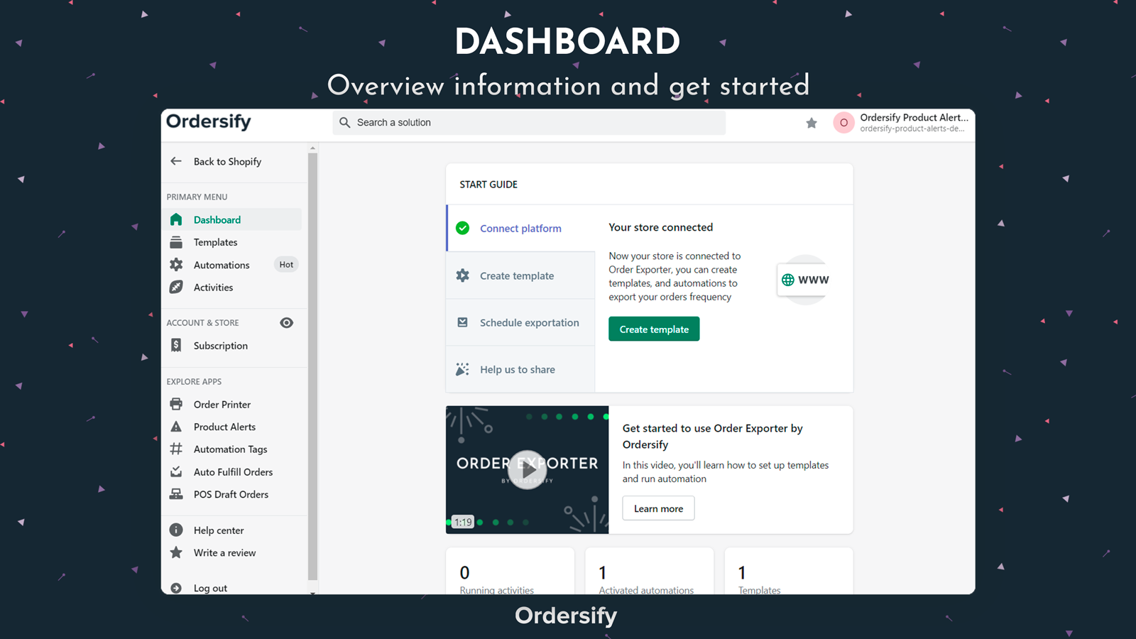 Ordersify: Order Exporter Screenshot