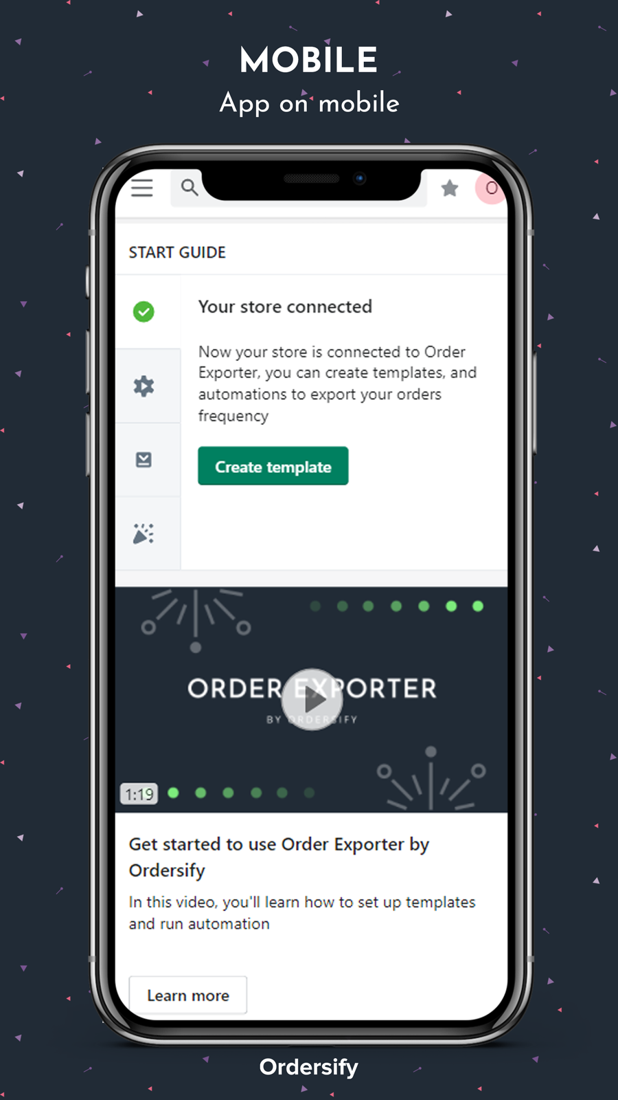 Ordersify: Order Exporter Screenshot