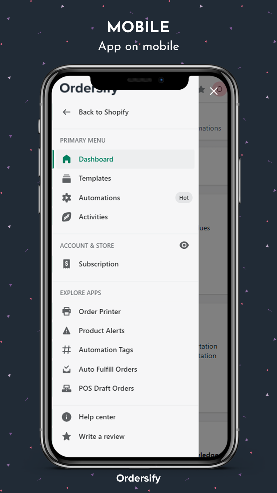 Ordersify: Order Exporter Screenshot