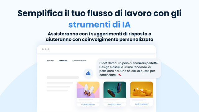 Semplifica il tuo flusso di lavoro con gli strumenti di IA.