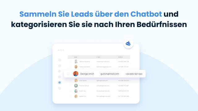 Sammeln Sie Leads über den Chatbot und steigern Ihren Umsatz.