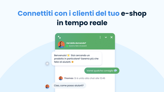 Fai che i clienti ti raggiungano tramite il tuo negozio online.