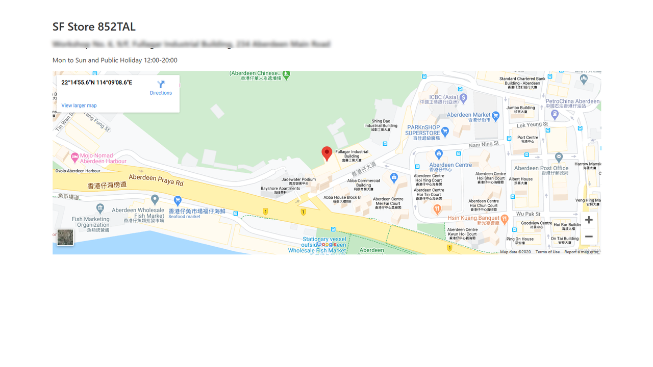 手機版本支援 Google Map 位置顯示