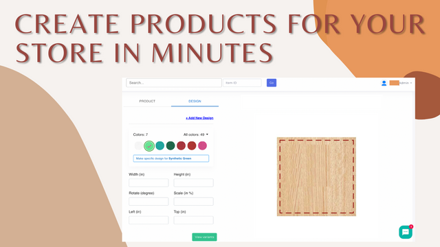 Create custom products quickly