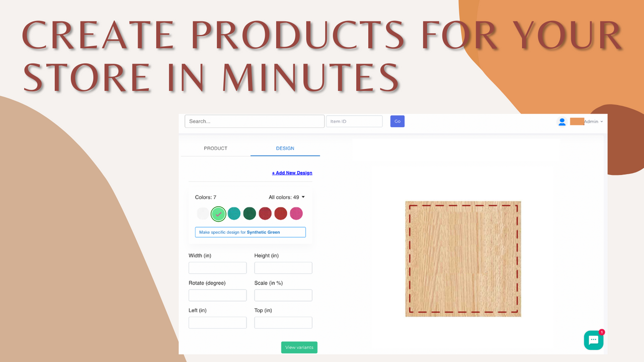 Create custom products quickly