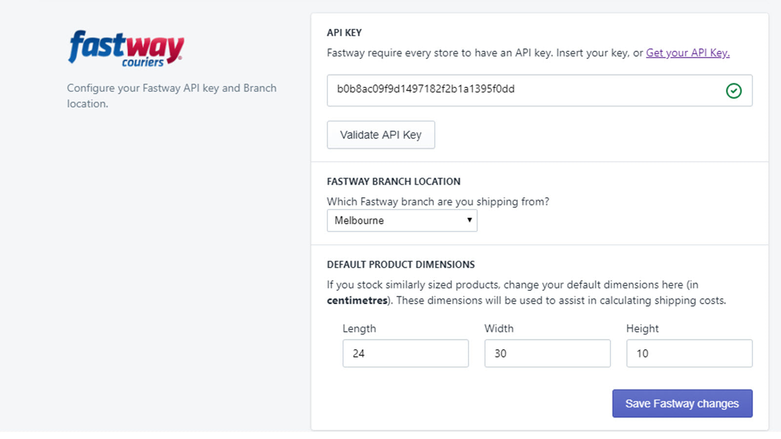 BOXY step 2 - Set up Fastway