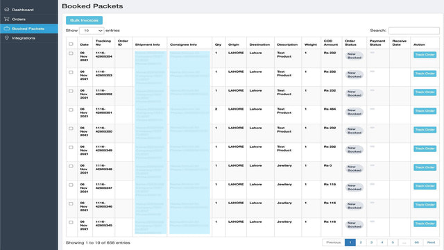 Todos los pedidos procesados serán cumplidos por The Quick Service