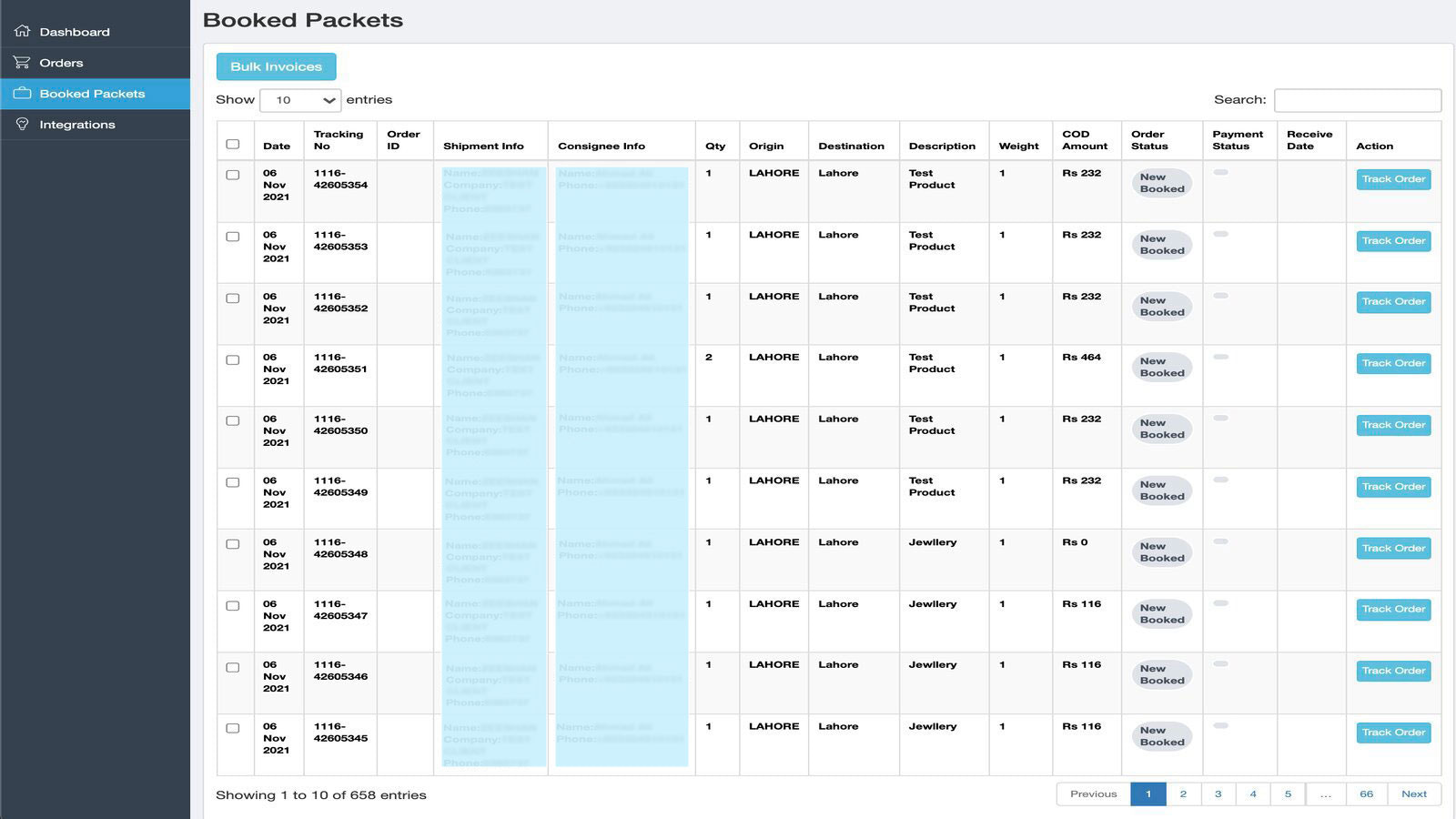 Alle verwerkte bestellingen worden vervuld door The Quick Service