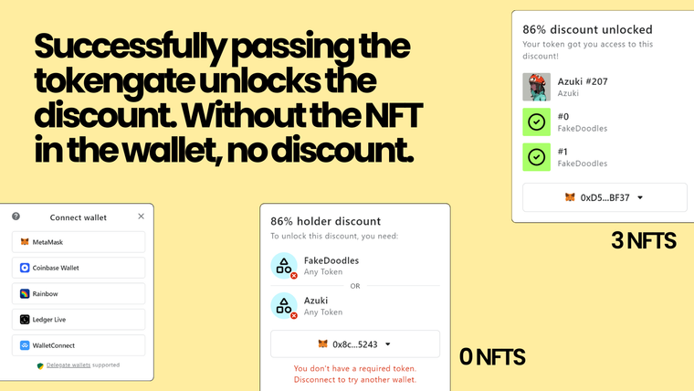 NFT Gate: Tokengated Discounts Screenshot