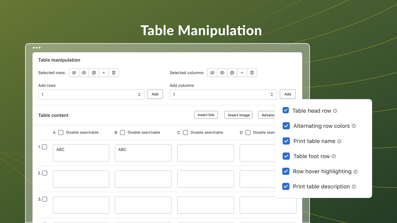html Tabelle, Größentabelle, Sortierung, Größensortierung, Variantensortierung