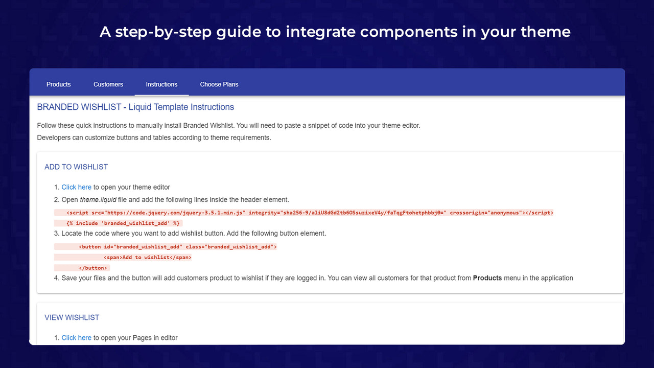 Instructions Screen