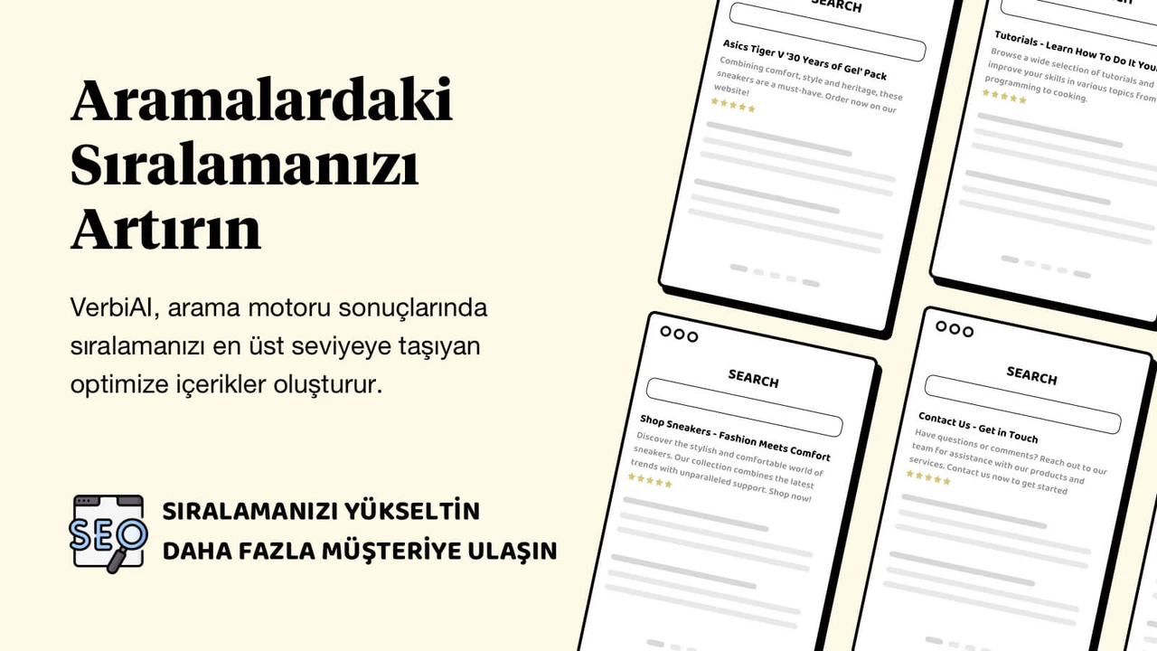 Google aramasında sıralamanızı SEO optimizasyonu ile yükseltin