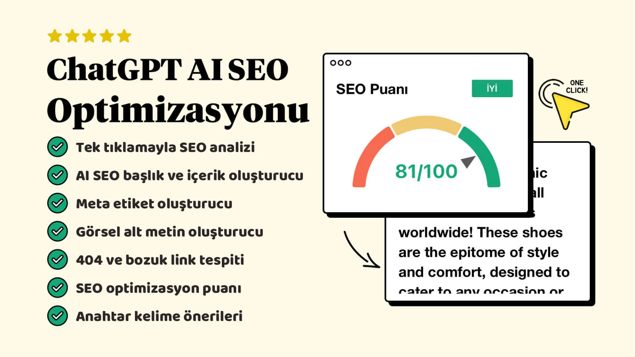 ChatGPT SEO Optimizasyonu AI SEO başlık ve içerik oluşturucu