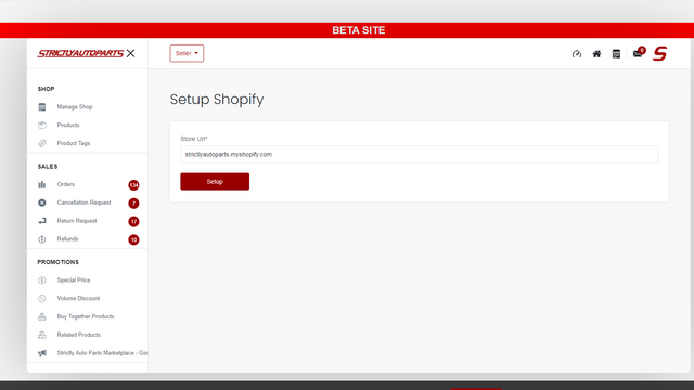 Configurar Conta Shopify