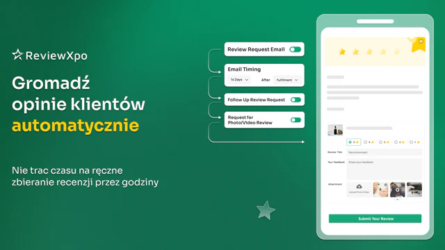 Automatyczna wiadomość e-mail z prośbą o recenzję produktów