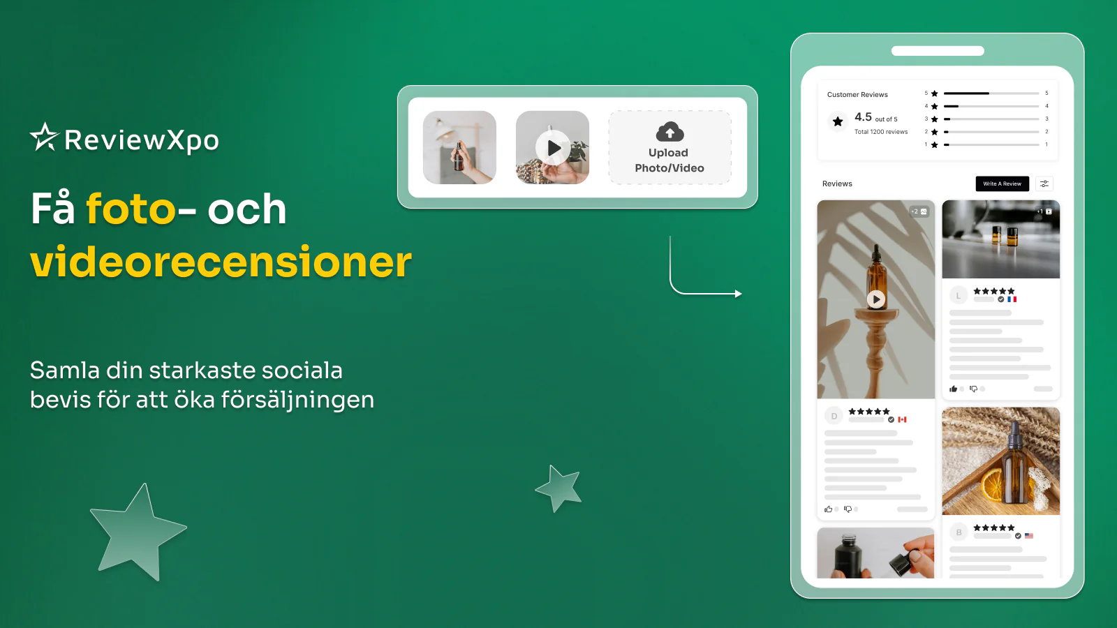 Shopify recensionsapp med foto och video