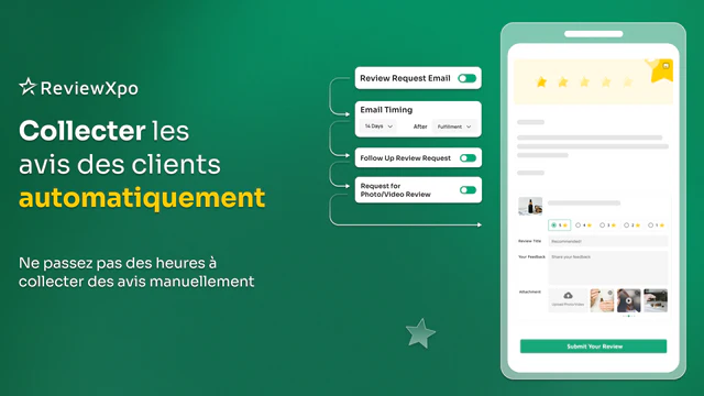 Email demande avis automatisé pour avis produits Shopify