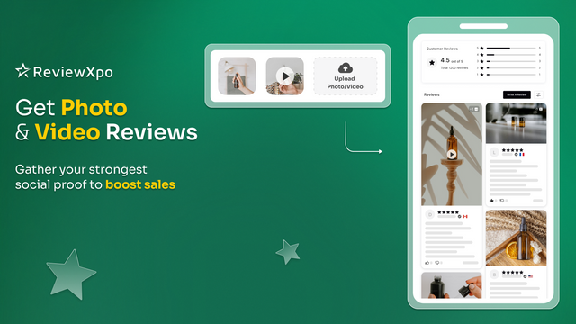 Shopify beoordelingsapp met foto & video