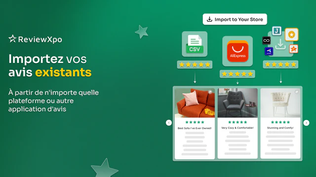 Importer avis produits via AliExpress ou fichier CSV