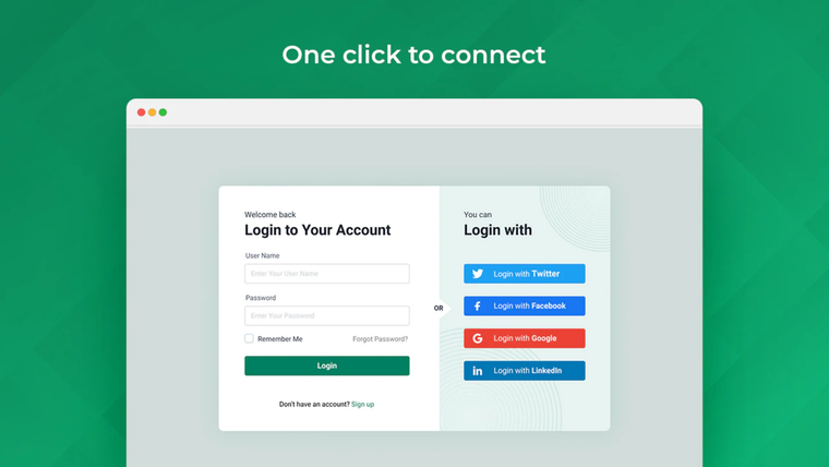 Easy Social Login Screenshot