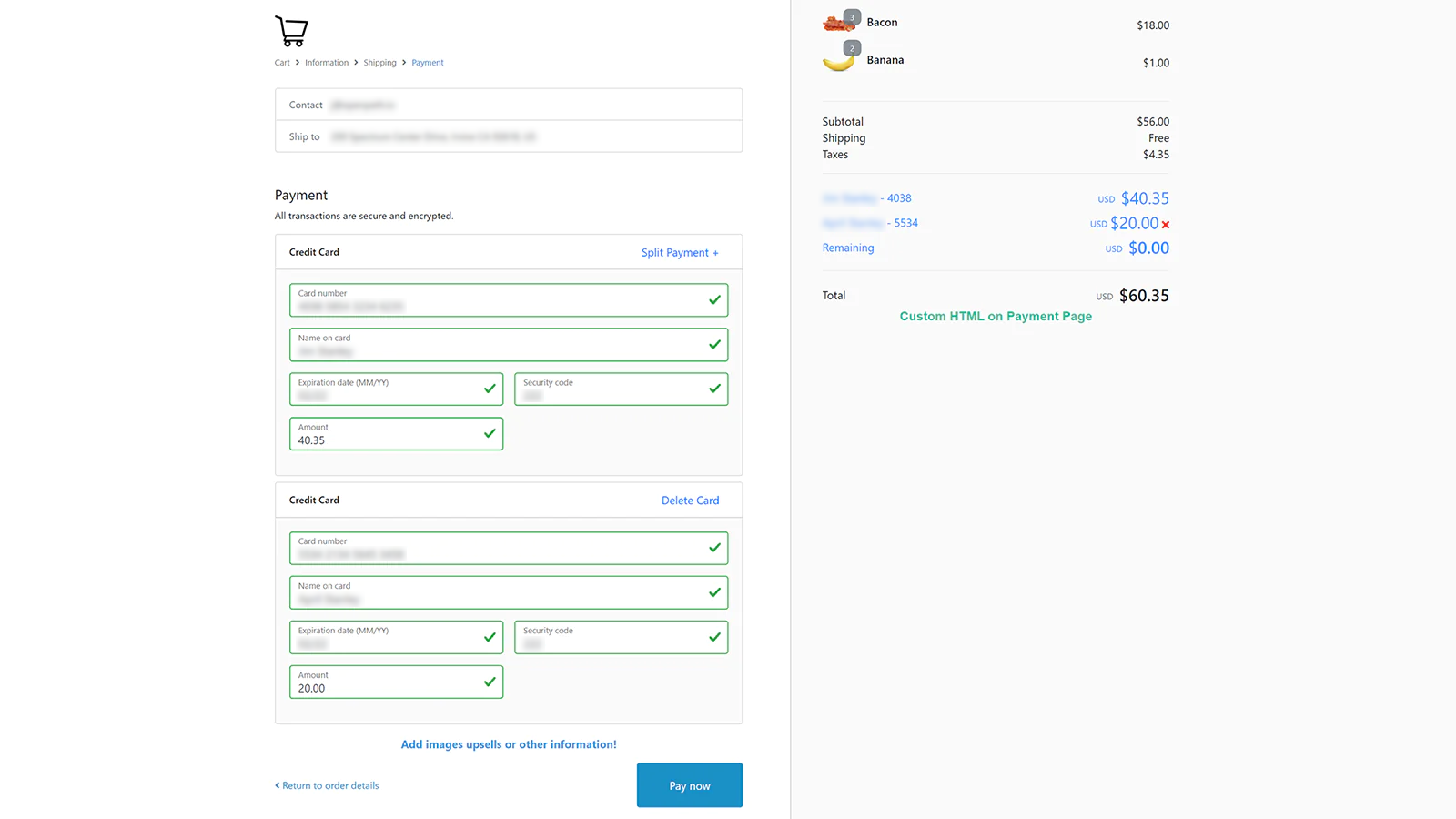 Advanced Payment Options