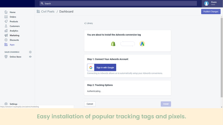 Civil Pixels: Easy Tag Manager Screenshot