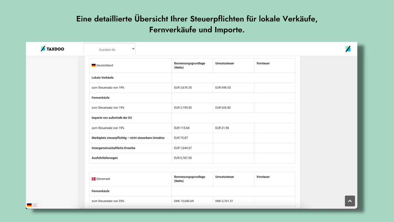 Taxdoo Dashboard II