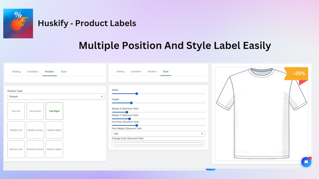 Style Label with unlimited position