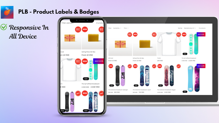 PLB ‑ Product Labels & Badges Screenshot