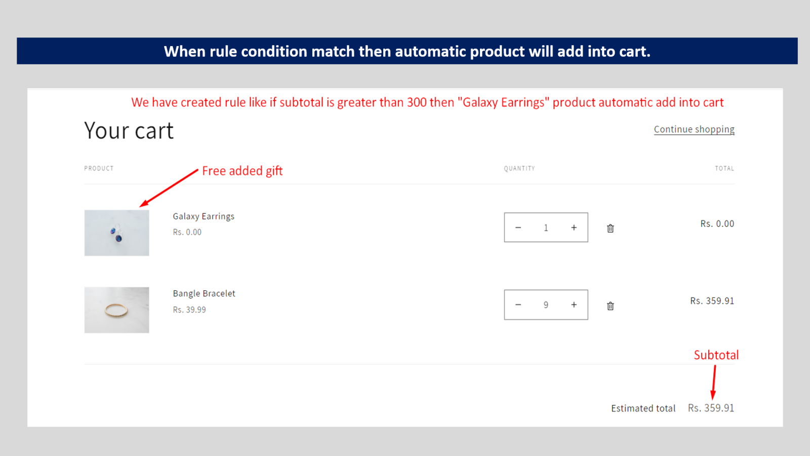 Página do Carrinho com Produto Adicionado Automaticamente