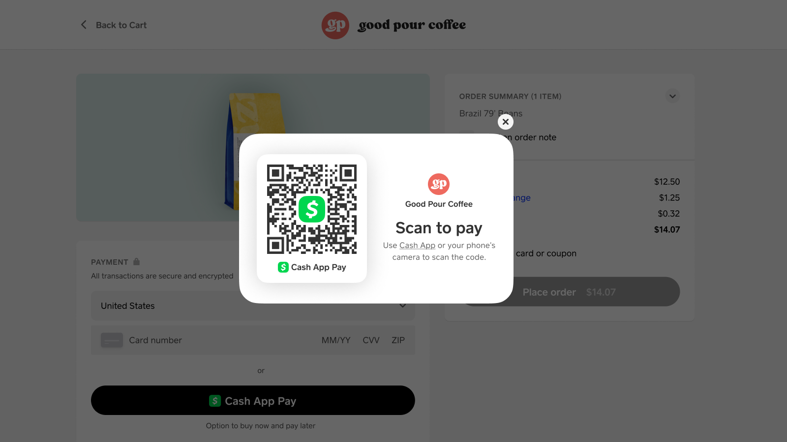 desktop betaling med mobil QR-kode scanning