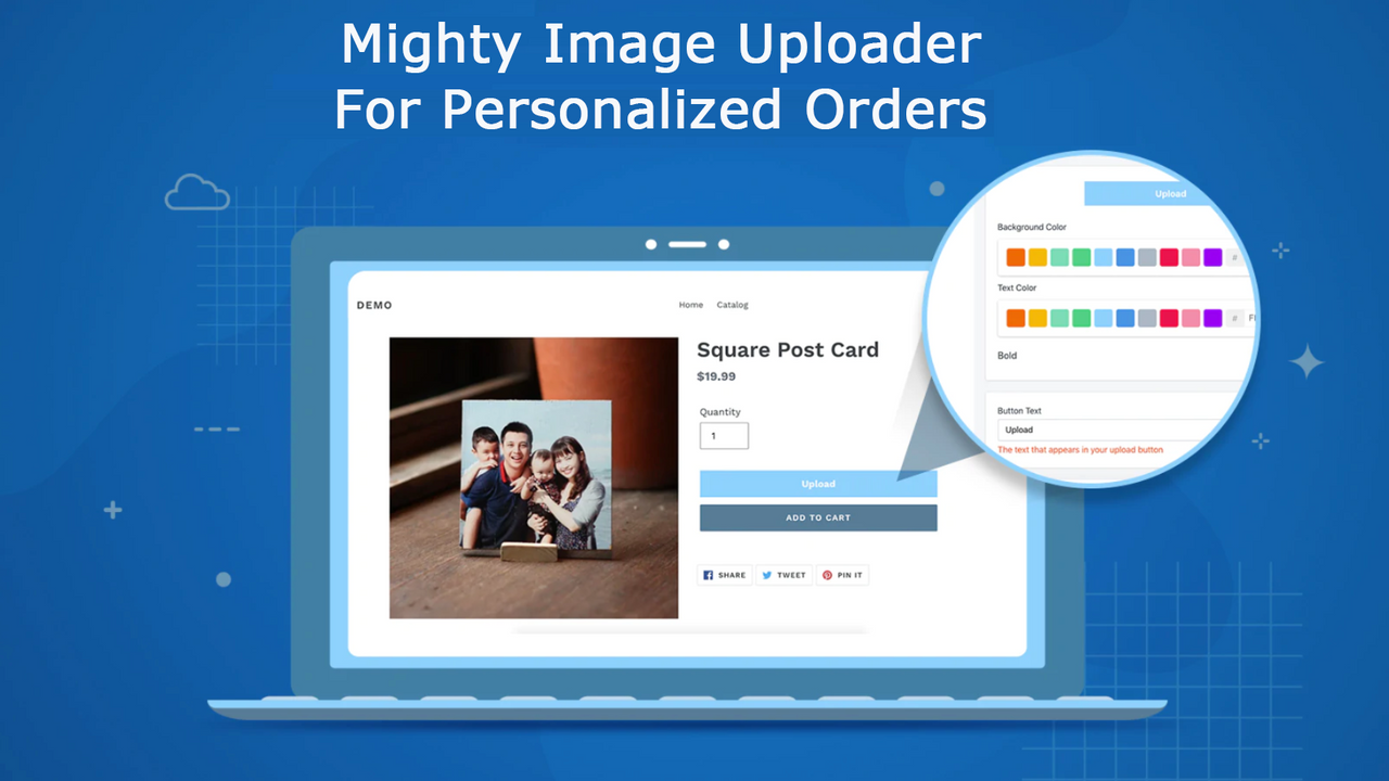 Erweitertes personalisiertes Bild-Upload-Tool für Shopify