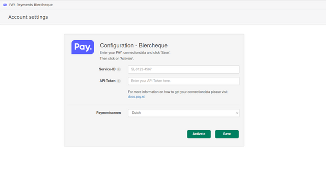 Configura los datos de conexión en la aplicación