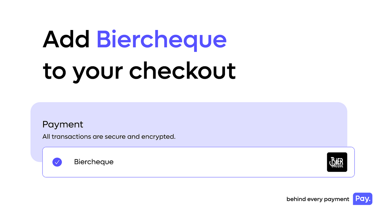 Adicione Biercheque ao seu checkout