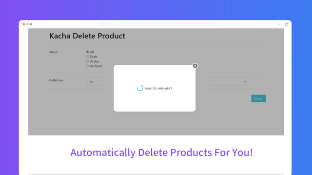 delete product status