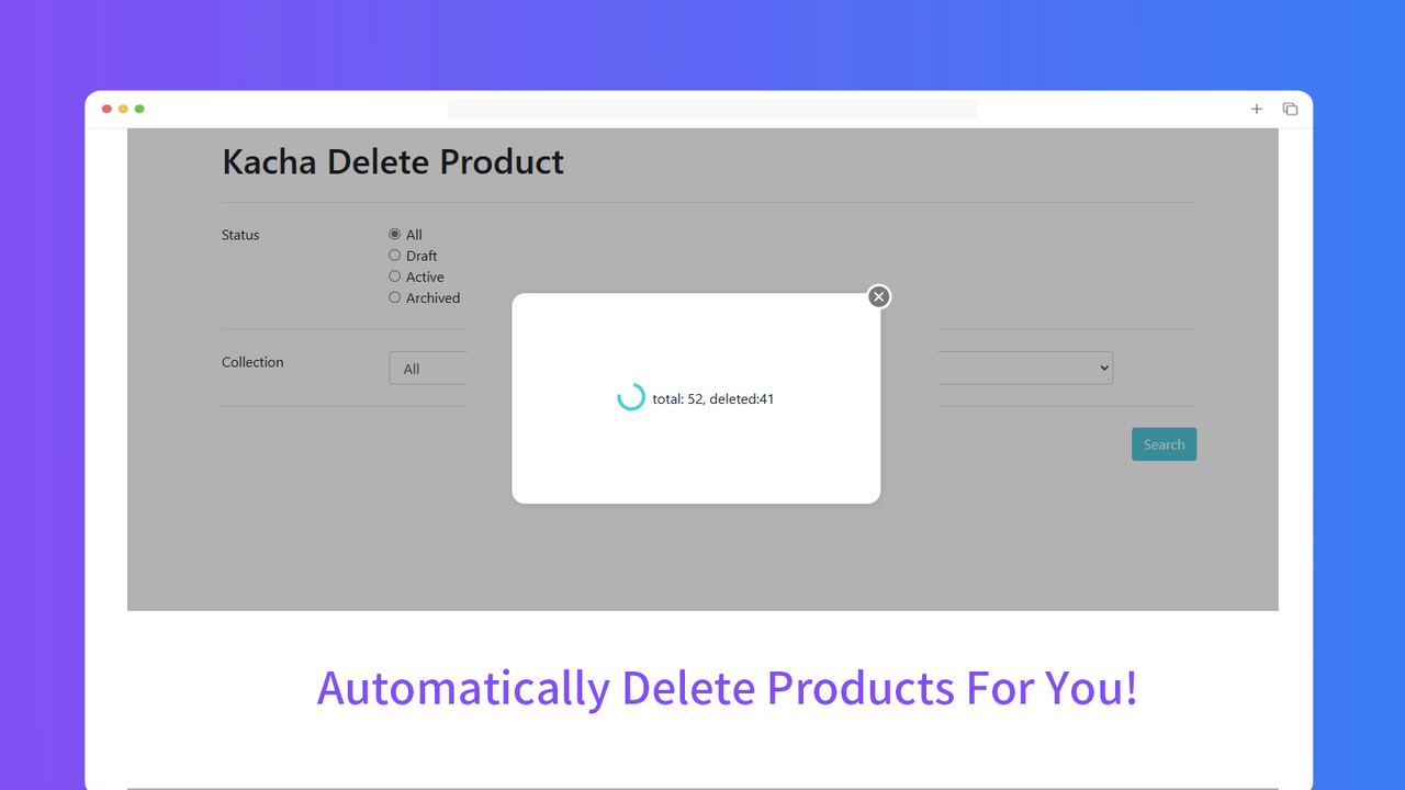 delete product status